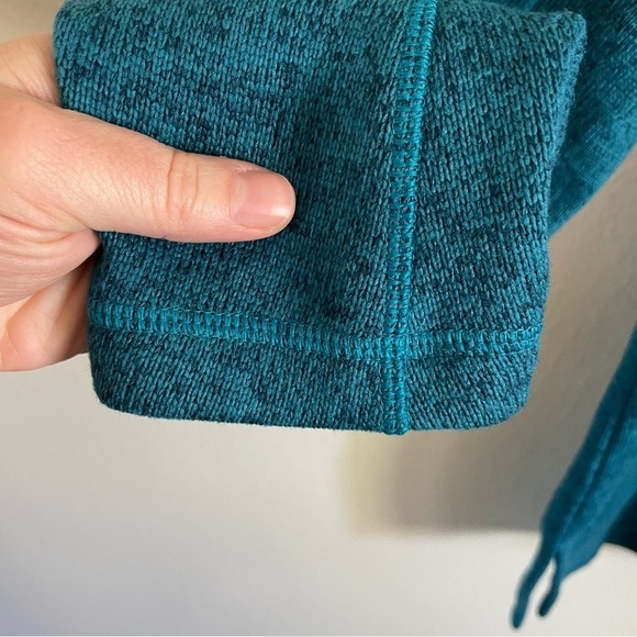 Lands’ End Mock Cross Neck Sweatshirt Teal Size Medium - Picture 5 of 9